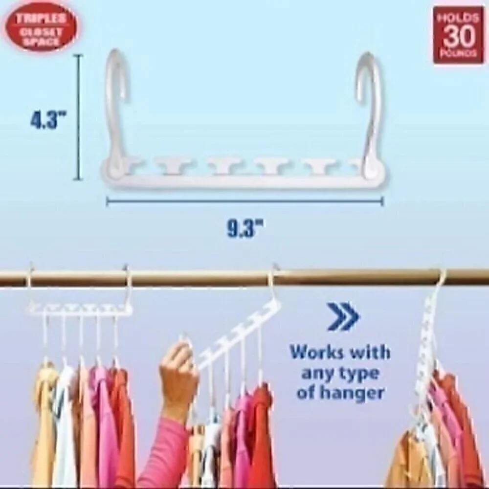 5 Wonder Hangers. Amazing space saving closet organizer
